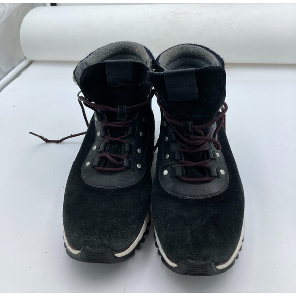 Cole Haan Zerogrand XC W15275 Womens Black Suede Lace Up Hiking Boots Size 9B - Picture 3 of 7